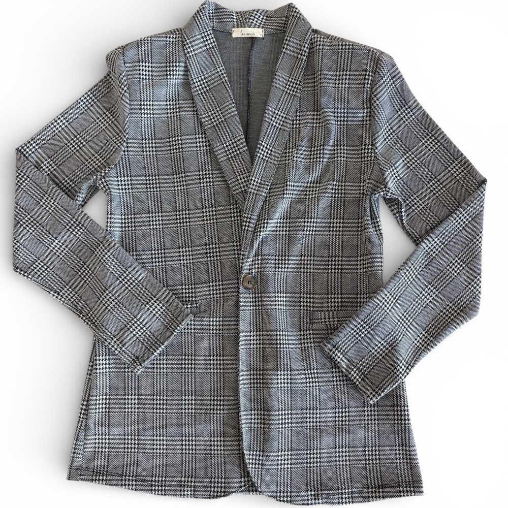 Womens Plaid Single Breasted Blazer Casual Fashion Office Suits Jacket